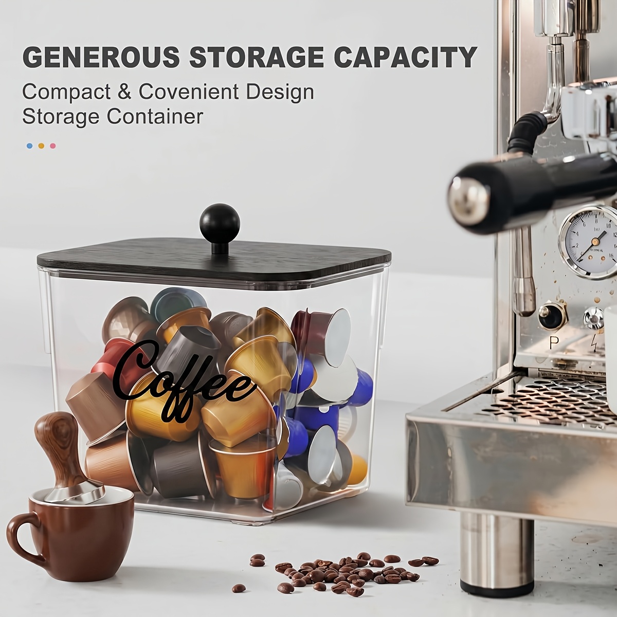 Coffee Pod Holder with Lids Pl - đánh giá và giá Commercial Kitchen Organiser