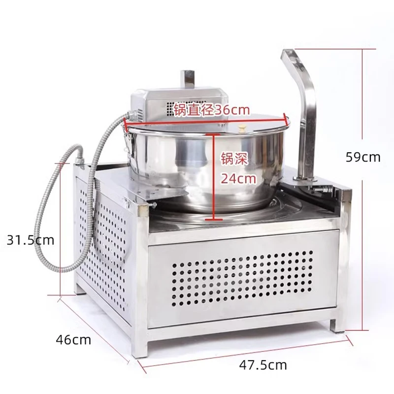 Gas/Electromagnetic Heating Fu - đánh giá và giá Commercial Popcorn Machine