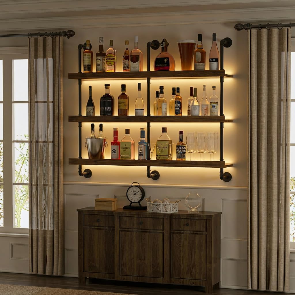 Wall Mounted Wine Rack With LE - đánh giá và giá Commercial Kitchen Organiser