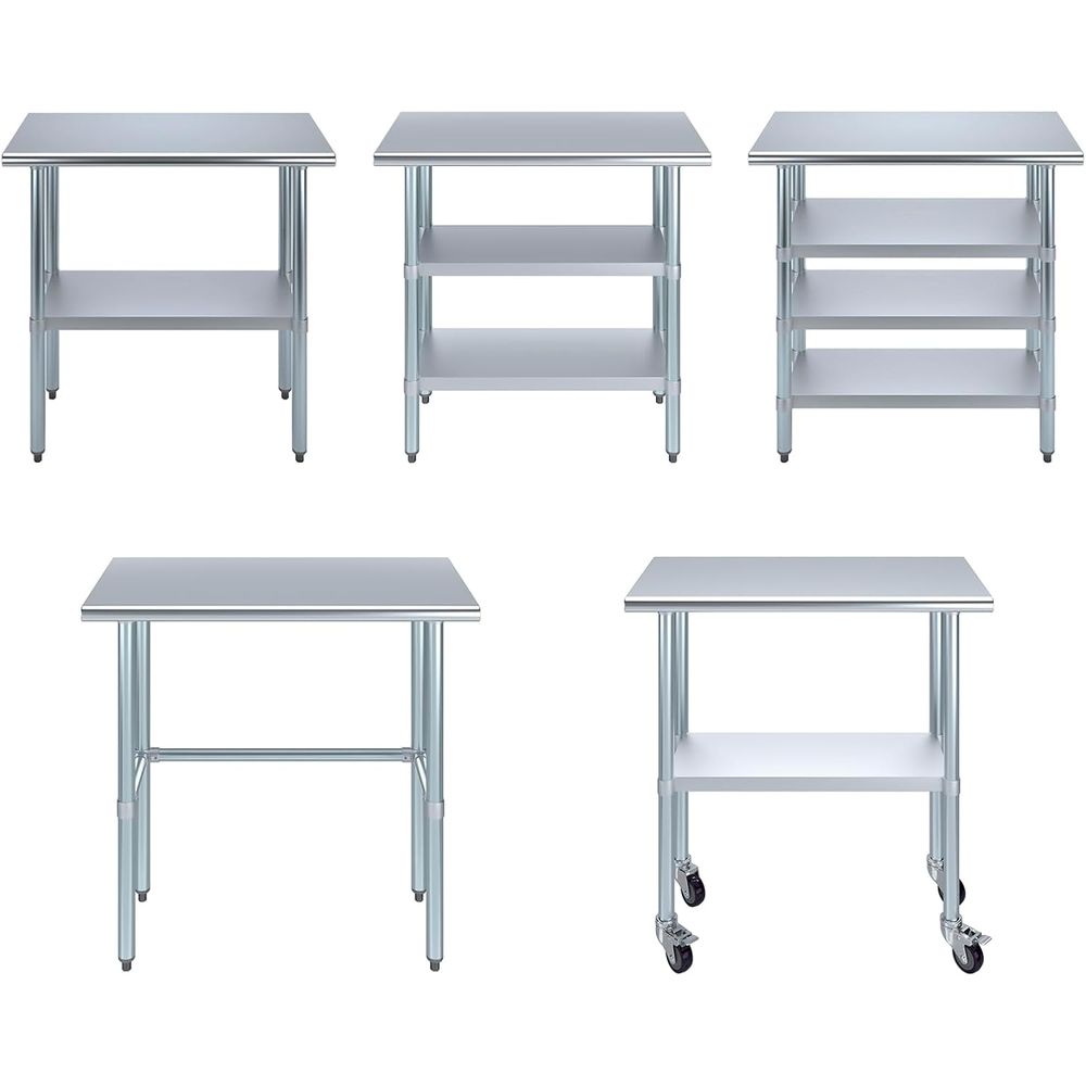 StainlSteel Table + Add Caster - đánh giá và giá Commercial Kitchen Prep Table