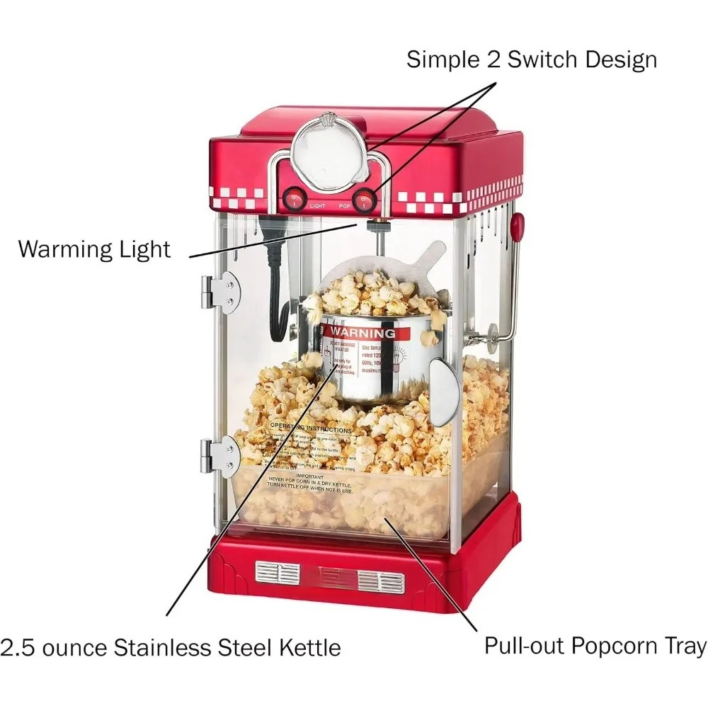 New Automatic Popcorn Machine  - đánh giá và giá Commercial Popcorn Machine