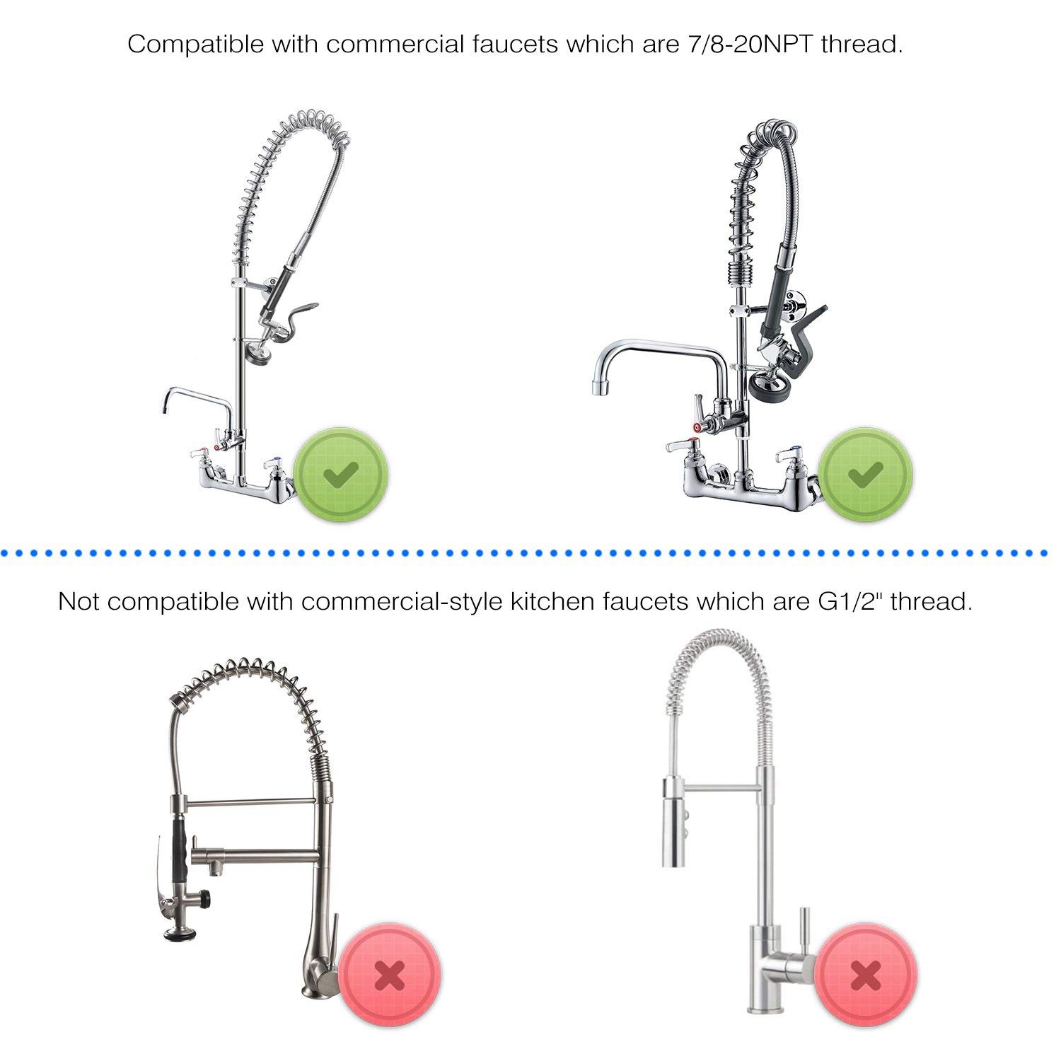 In stock Pre Rinse Sprayer Com - đánh giá và giá Commercial Kitchen Sprayer